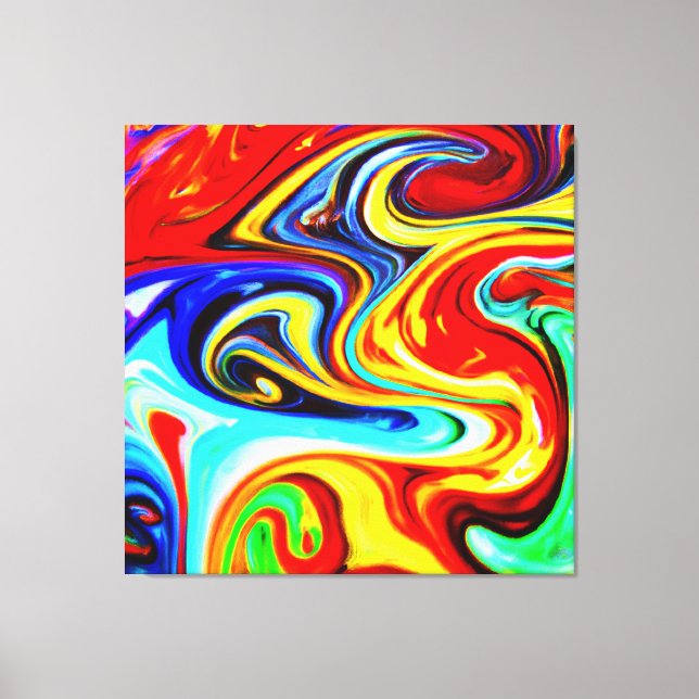 Abstract Color Symphony Design Canvas Print (Front)