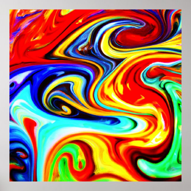 Abstract Color Symphony Design Poster (Front)