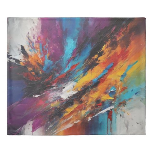 Abstract Color Symphony Duvet Cover