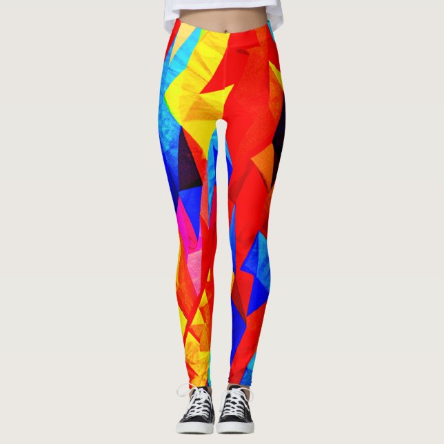 Abstract Color Symphony Leggings (Front)