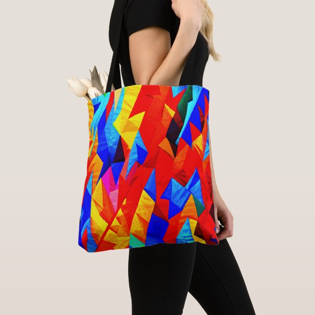 Abstract Color Symphony Tote Bag (Close Up)