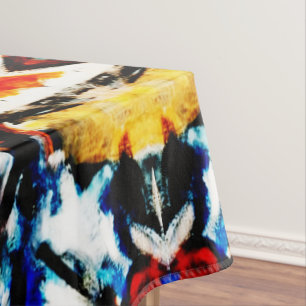 Abstract Color Texture Tablecloth