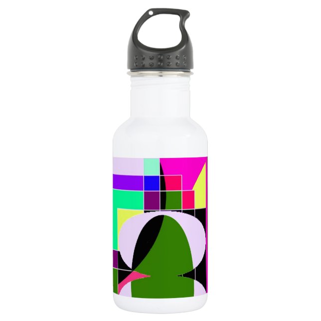 Abstract Color Water Bottle (Front)