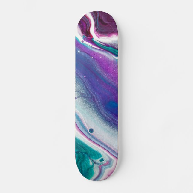Abstract Color Wave Skateboard (Front)