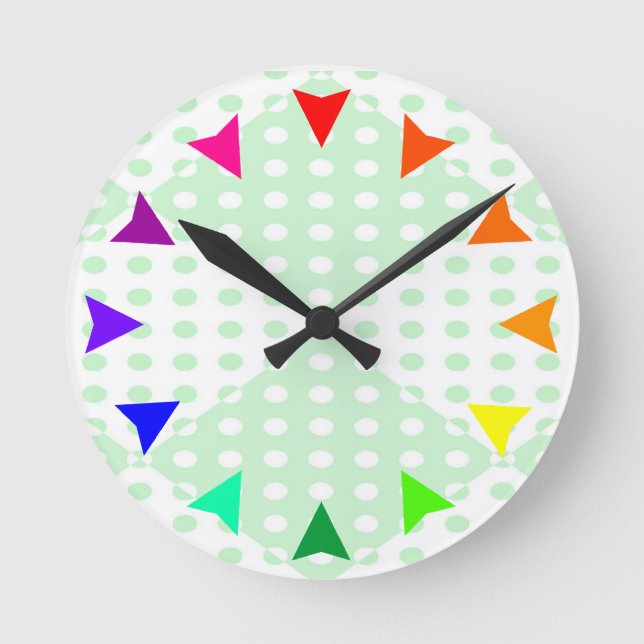 Abstract Color wheel design Wall Clock (Front)