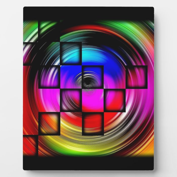 Abstract Color Wheel Display Plaque