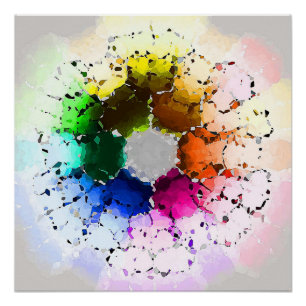 Abstract Color Wheel Poster