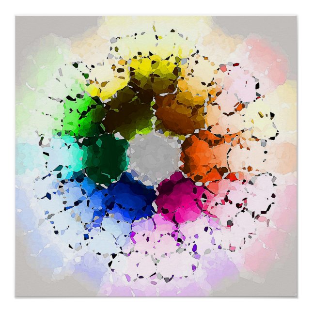 Abstract Color Wheel Poster (Front)