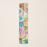 Abstract Colorblock Colorful Vibrant Artistic Fun Scarf<br><div class="desc">This colorful chiffon scarf was designed using my original abstract art in a color block style in blue,  purple,  orange,  yellow,  pink,  red,  and green and featuring bold black outlining and fun doodle shapes like circles,  squares,  and dots and will add an artistic flair to your wardrobe!</div>