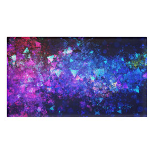 Abstract Colored Background with Modern Stylish Name Tag