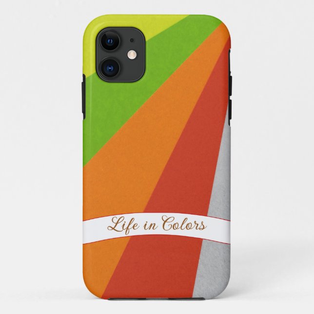 Abstract colored stripes iPhone Case (Back)