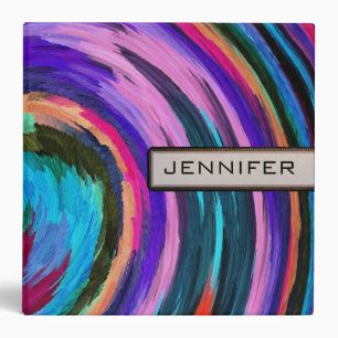 Abstract Colored Swirl Art Background #28 Binder