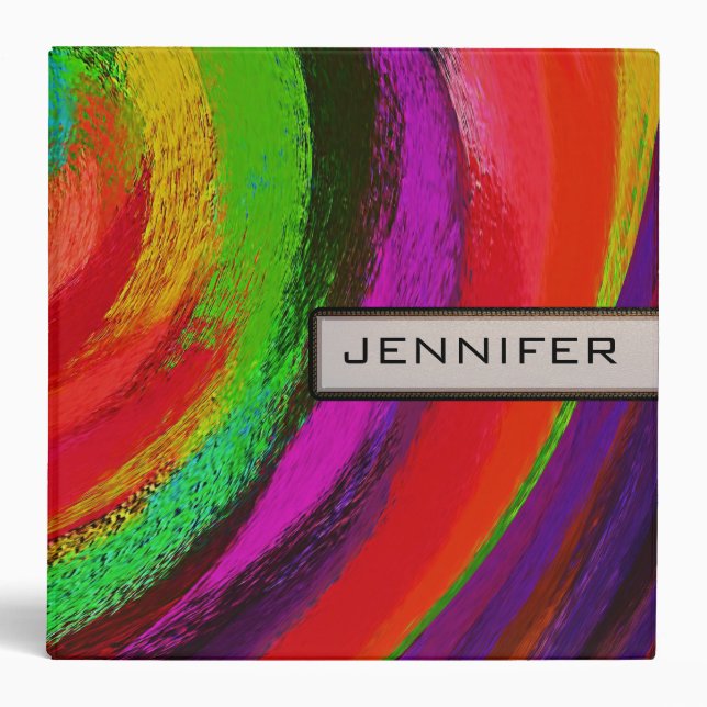 Abstract Colored Swirl Art Background #2 Binder (Front)