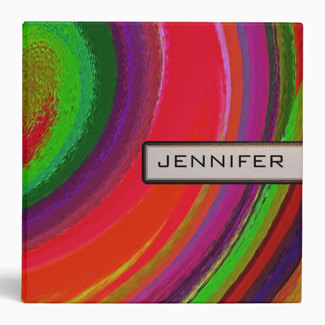Abstract Colored Swirl Art Background #7 Binder (Front)