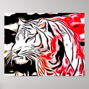 Abstract Colored Tiger Poster by MehrFarbeImLeben at Zazzle