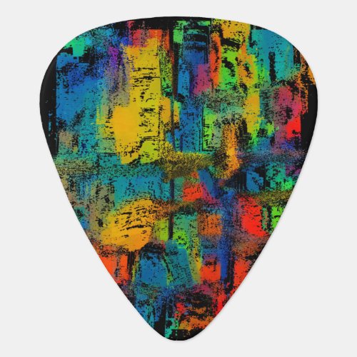 Abstract colorful 3D Guitar Pick