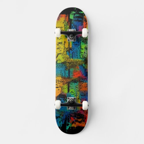 Abstract colorful 3D Skateboard