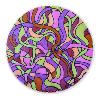 Abstract Colorful 80's inspired knobs