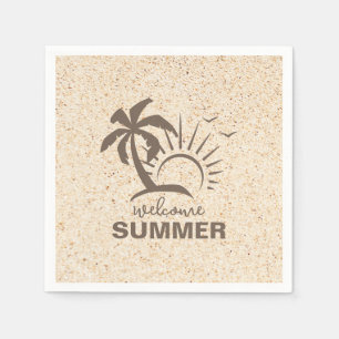 Abstract Colorful Aesthetic Modern Summer Beach Napkins