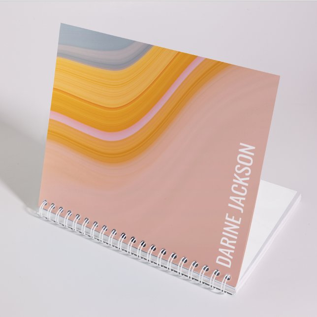 Abstract Colorful Aesthetic Pink Orange Blue Notebook (Creator Uploaded)
