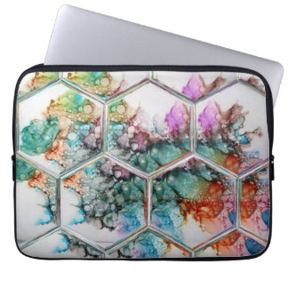 Abstract Colorful alcohol ink art Laptop Sleeve