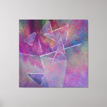 Abstract Colorful Art Broken Glass Canvas Print by MHDesignStudio at Zazzle