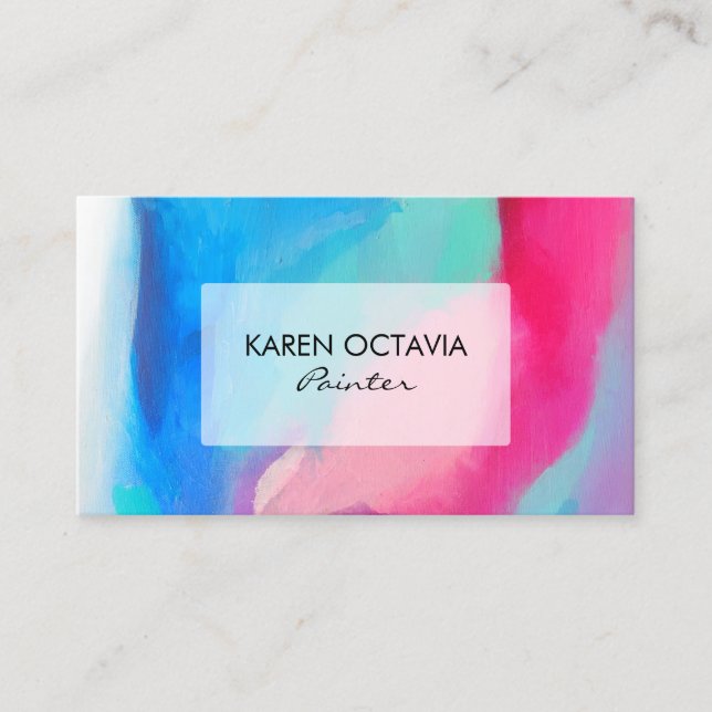 Abstract Colorful Art Business Card (Front)