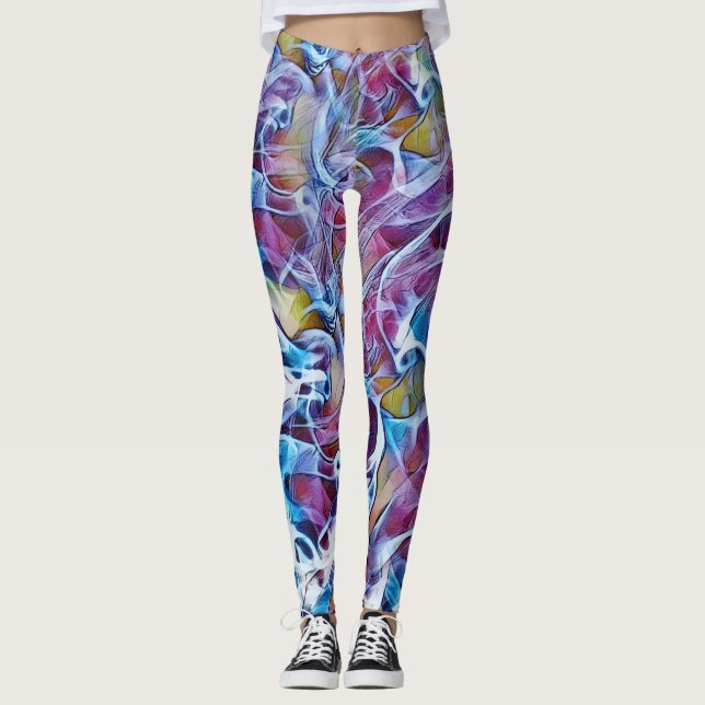 Abstract Colorful Art Leggings (Front)