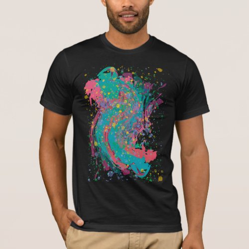 abstract colorful art painting T_Shirt