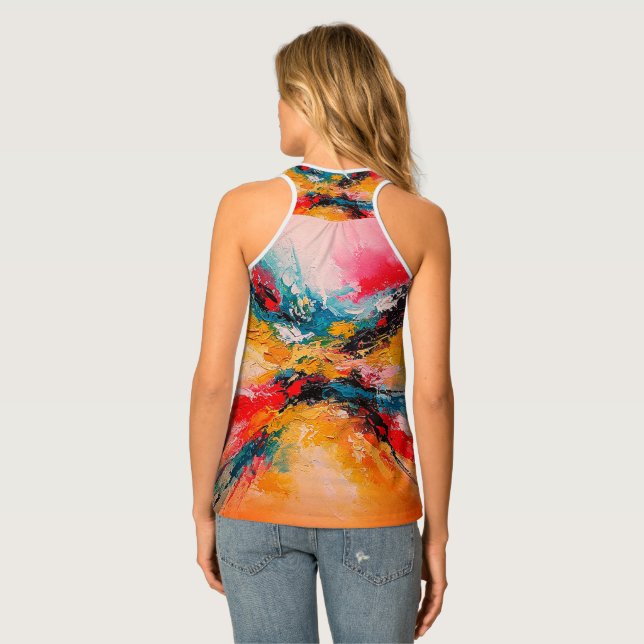 Abstract Colorful Art Tank Top (Back Full)