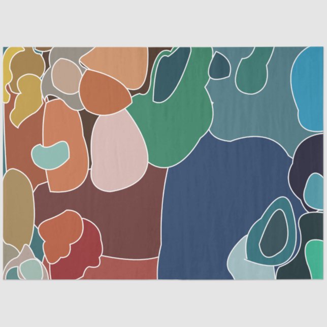 Abstract Colorful Artistic Artsy  Tissue Paper (Front)