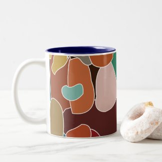 Abstract Colorful Artistic Artsy  Two-Tone Coffee Mug