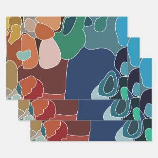 Abstract Colorful Artistic Artsy  Wrapping Paper Sheets