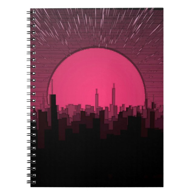 Abstract colorful background. Beautiful moonlight  Notebook (Front)