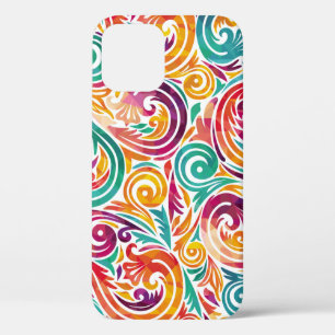 Abstract colorful background. illustrationcarnival iPhone 12 case