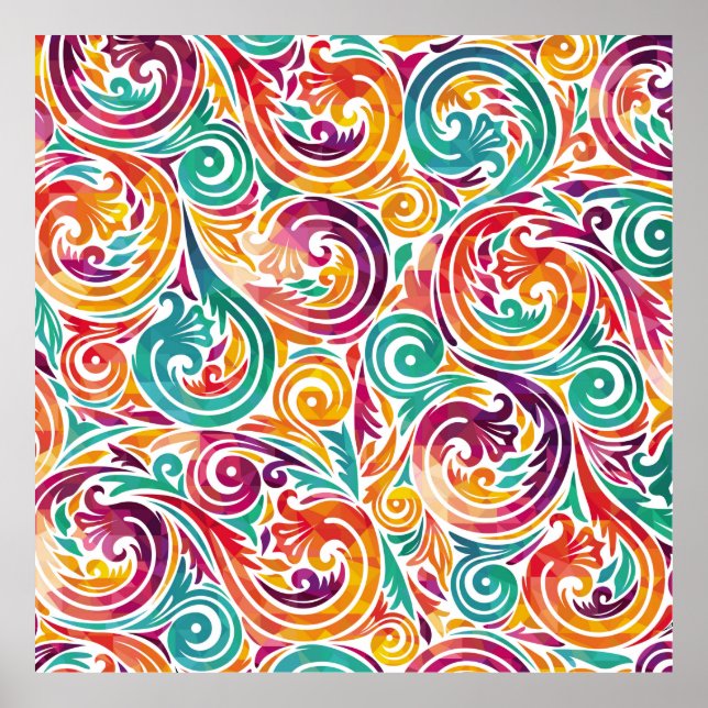 Abstract colorful background. illustrationcarnival poster (Front)