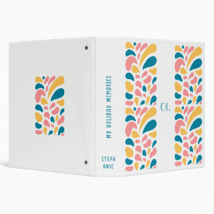 Abstract Colorful Binder with Personalized Text