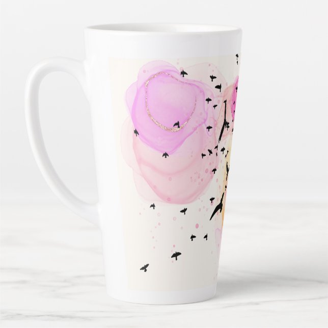 Abstract colorful birds pattern mug (Left)