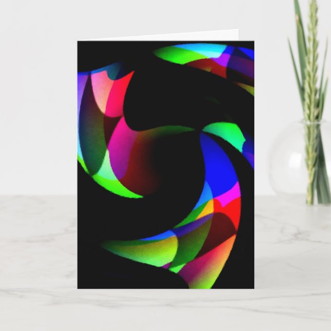 Abstract Colorful Birthday Card (Front)