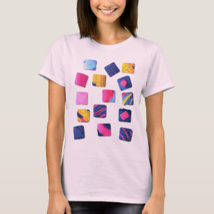 Abstract Colorful Blocks Pattern T-Shirt