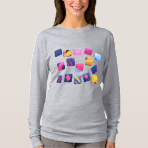 Abstract Colorful Blocks Pattern T-Shirt