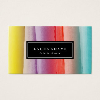 Abstract Colorful Brushstrokes Business Card