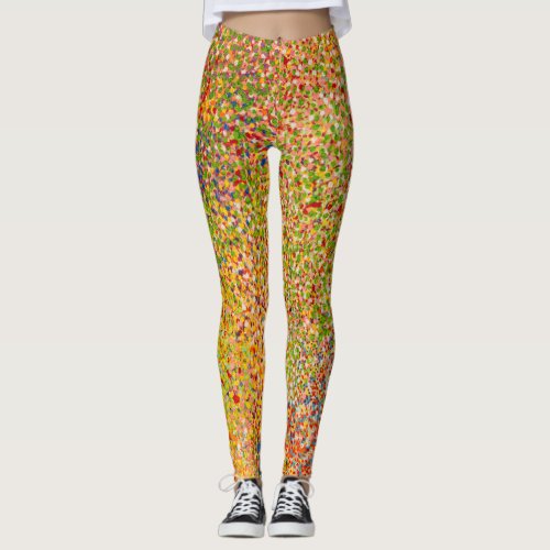 Abstract Colorful Brushstrokes Leggings