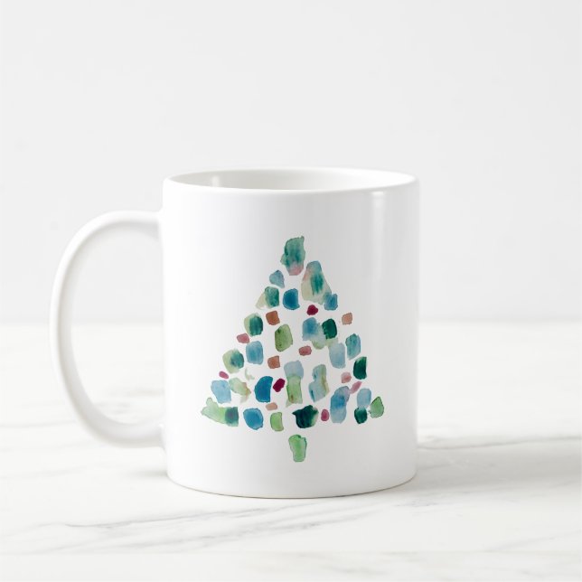 Abstract Colorful Christmas Tree  Coffee Mug (Left)