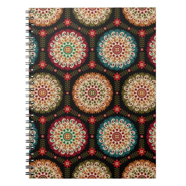 abstract colorful circle bunch pattern backgrounda notebook (Front)