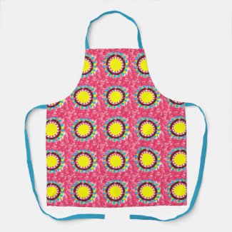 Abstract Colorful Circle Floral Pattern