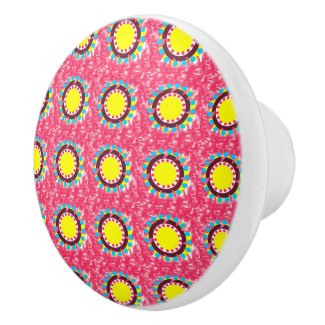 Abstract Colorful Circle Floral Pattern