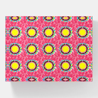 Abstract Colorful Circle Floral Pattern