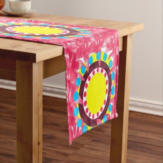 Abstract Colorful Circle Floral Pattern