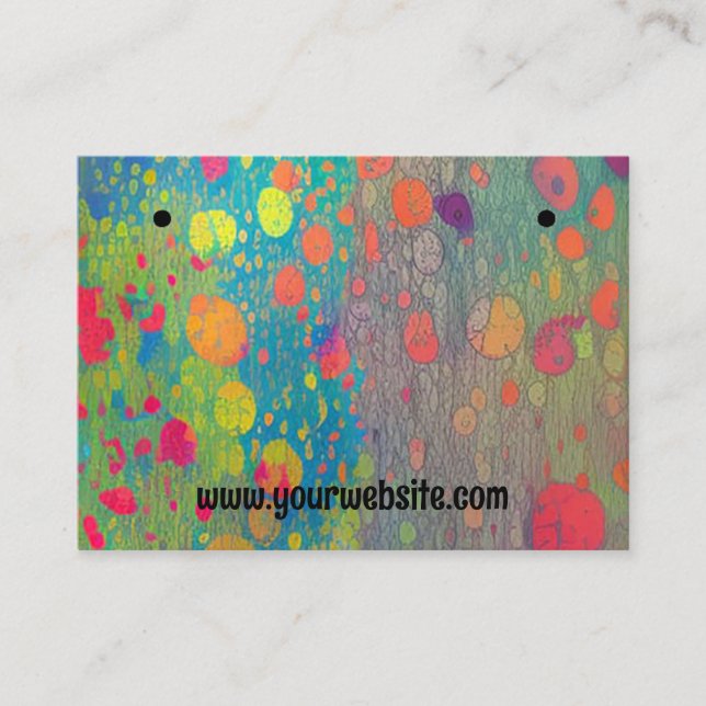 Abstract Colorful Circles Earrings Display Card (Front)